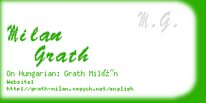milan grath business card
